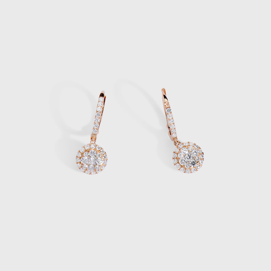 Vidya Rose Gold Diamond Earrings
