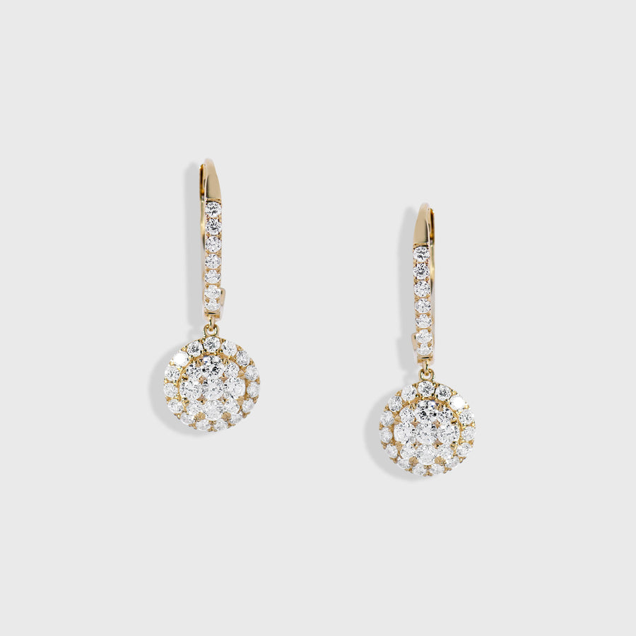 Vidya Yellow Gold Diamond Earrings