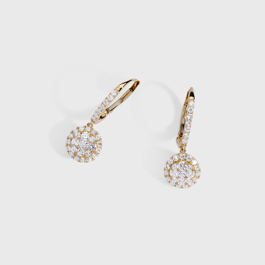 Vidya Yellow Gold Diamond Earrings