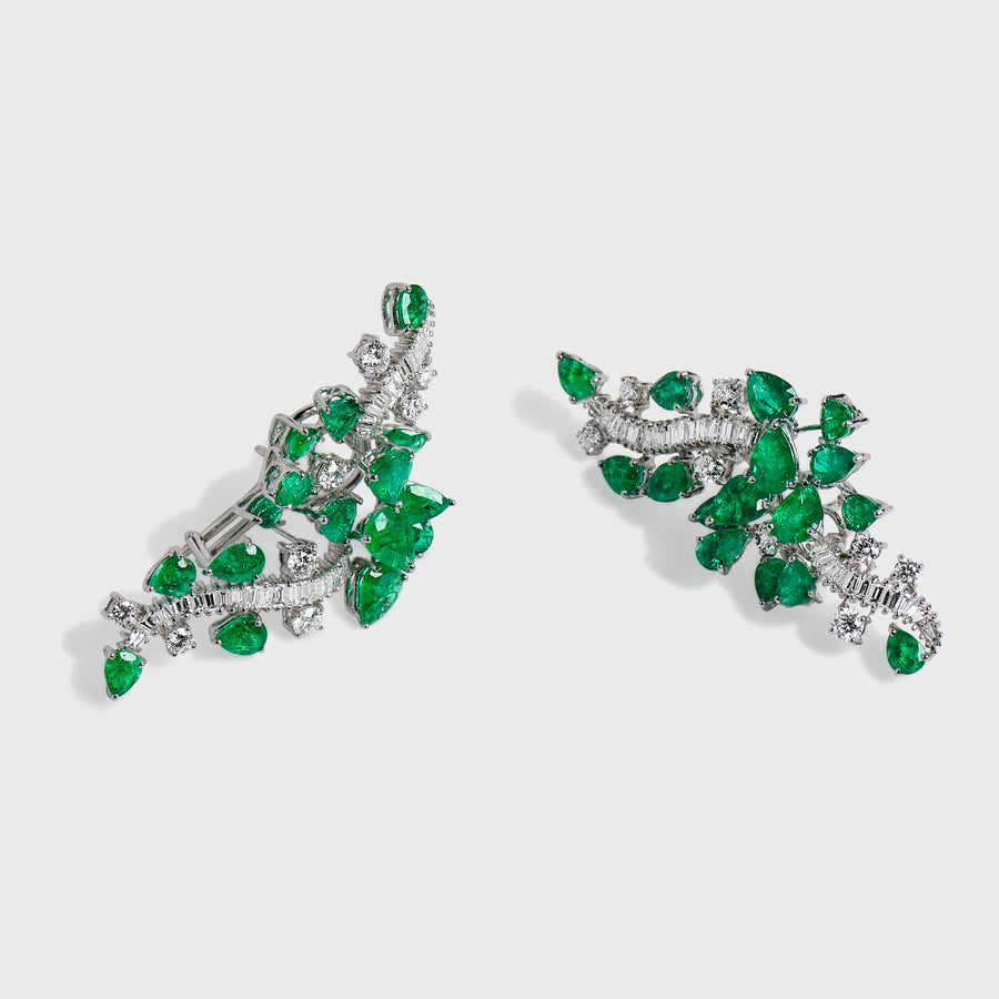 Darshini Emerald and Diamond Earrings